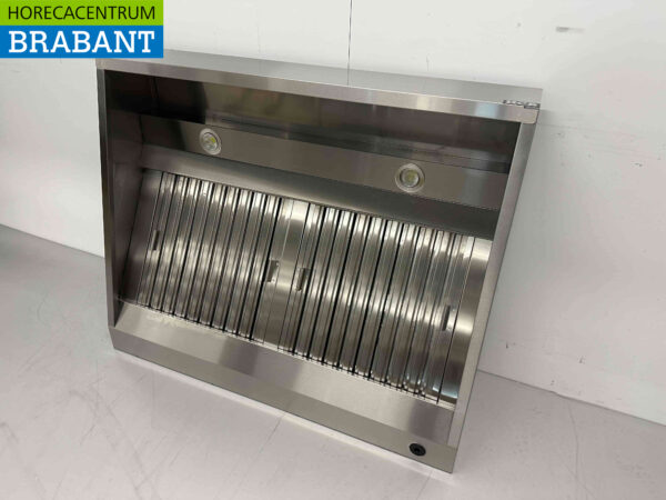 RVS Afzuigkap Dampkap met lamellen filters Premium-line 120 cm schuin model Horeca - Afbeelding 2