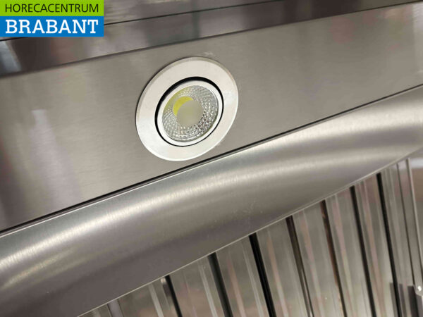 RVS Afzuigkap Dampkap met lamellen filters Premium-line 120 cm schuin model Horeca - Afbeelding 4