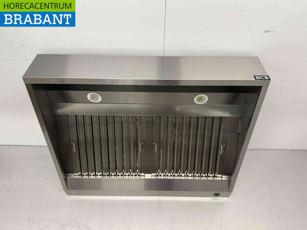 RVS Afzuigkap Dampkap met lamellen filters Premium-line 120 cm schuin model Horeca - Afbeelding 5