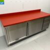 RVS Polyethyleen PE Werkkast Kast Snijtafel Premium-line 2 schuifdeuren 3 laden 200 cm Horeca Slagerij - Afbeelding 3