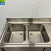 RVS Spoeltafel Dubbele Spoelbakken 2 schuifdeuren Premium-line 160 cm Horeca - Afbeelding 4