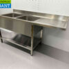 RVS Spoeltafel dubbele spoelbakken Premium-line 180 cm Horeca - Afbeelding 5