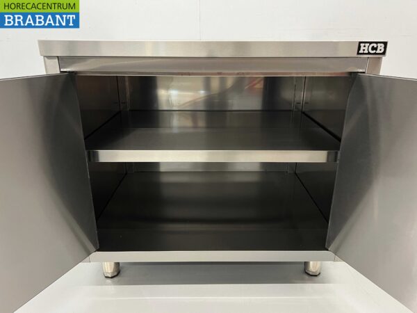 RVS Werkkast Kast 2 deuren Premium-line 90 cm Horeca - Afbeelding 5