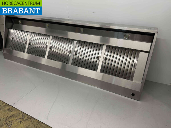RVS Afzuigkap Dampkap Premium-line Motor 2500 kuub Schuin model 300 cm 230V Horeca - Afbeelding 2