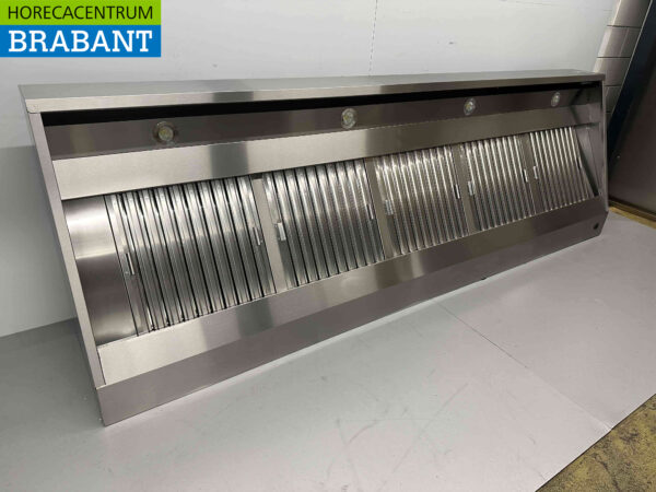 RVS Afzuigkap Dampkap Premium-line Motor 2500 kuub Schuin model 300 cm 230V Horeca - Afbeelding 3
