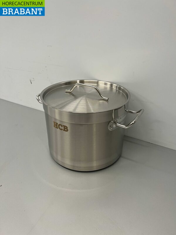RVS HCB Soeppan Kookpan Pan Inductie 25 x 18 cm 9 liter Horeca - Afbeelding 3