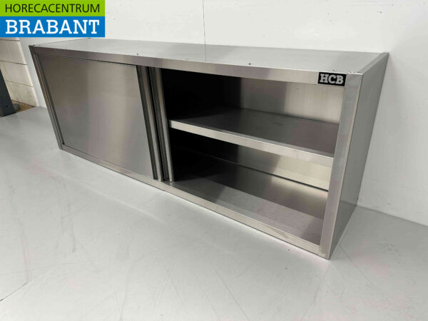 RVS HCB Wandkast Kast Premium-line 2 Schuifdeuren 180 cm Horeca - Afbeelding 4