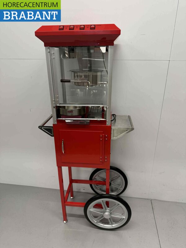 Popcornmachine Popcorn machine met onderstel rood 230V Braderie Markt Horeca - Afbeelding 6