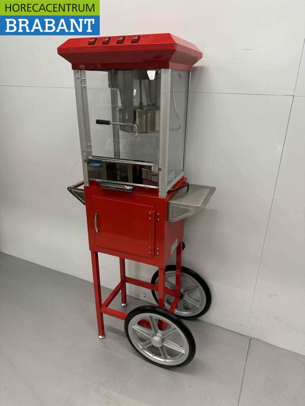 Popcornmachine Popcorn machine met onderstel rood 230V Braderie Markt Horeca - Afbeelding 5