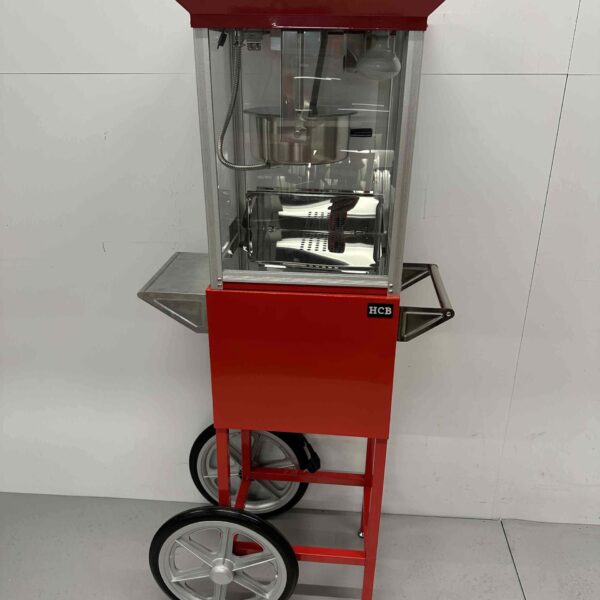 Popcornmachine Popcorn machine met onderstel rood 230V Braderie Markt Horeca
