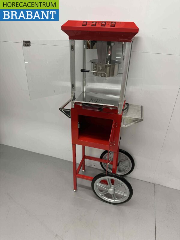 Popcornmachine Popcorn machine met onderstel rood 230V Braderie Markt Horeca - Afbeelding 8