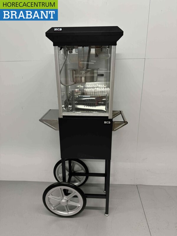 Popcornmachine Popcorn machine met onderstel zwart 230V Braderie Markt Horeca