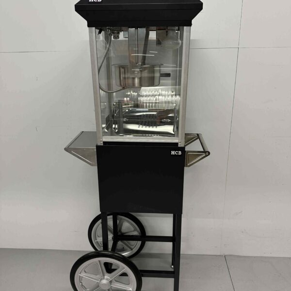 Popcornmachine Popcorn machine met onderstel zwart 230V Braderie Markt Horeca