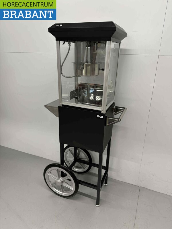 Popcornmachine Popcorn machine met onderstel zwart 230V Braderie Markt Horeca - Afbeelding 2