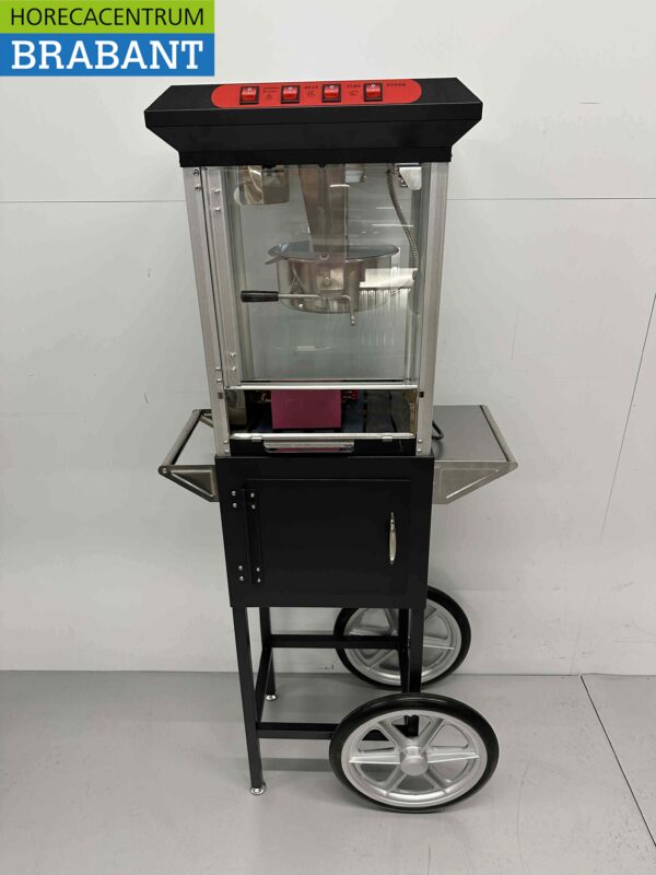 Popcornmachine Popcorn machine met onderstel zwart 230V Braderie Markt Horeca - Afbeelding 4