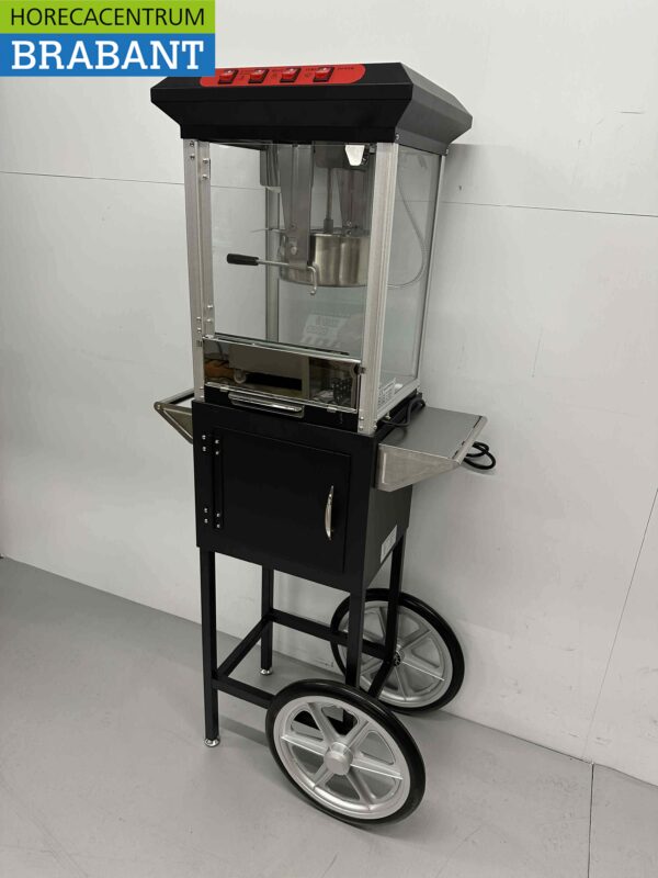 Popcornmachine Popcorn machine met onderstel zwart 230V Braderie Markt Horeca - Afbeelding 5