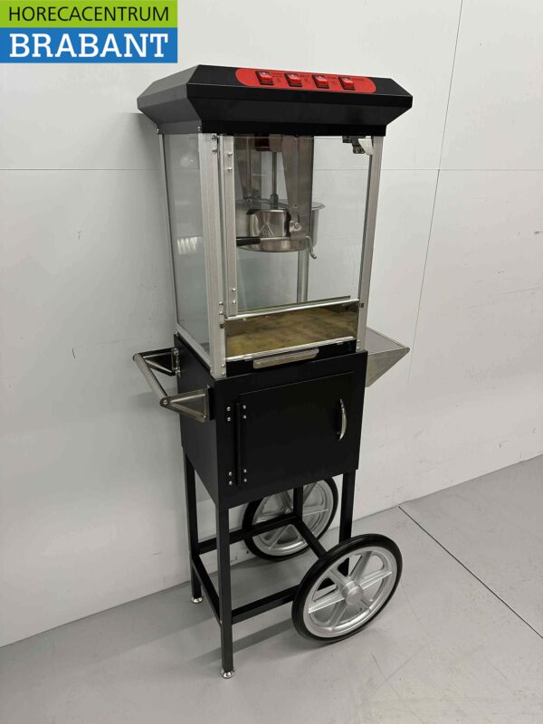Popcornmachine Popcorn machine met onderstel zwart 230V Braderie Markt Horeca - Afbeelding 6