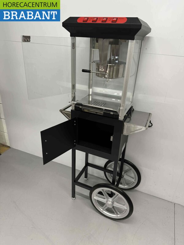 Popcornmachine Popcorn machine met onderstel zwart 230V Braderie Markt Horeca - Afbeelding 8