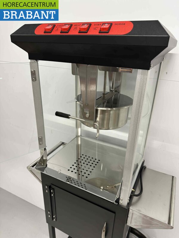 Popcornmachine Popcorn machine met onderstel zwart 230V Braderie Markt Horeca - Afbeelding 9