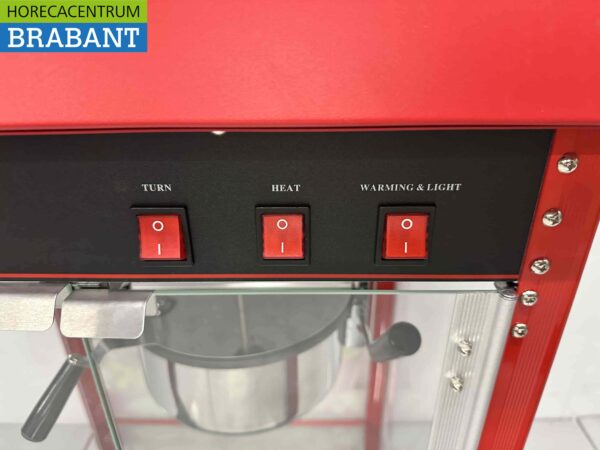 Luxe Popcornmachine Popcorn machine Rood 230V Braderie Markt Horeca - Afbeelding 7