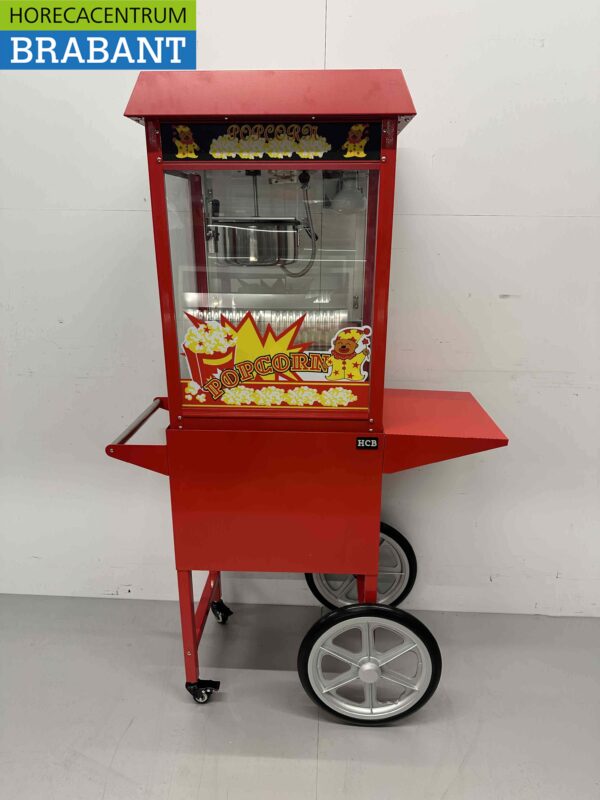 Luxe Popcornmachine Popcorn machine Rood met onderstel 230V Braderie Markt Horeca