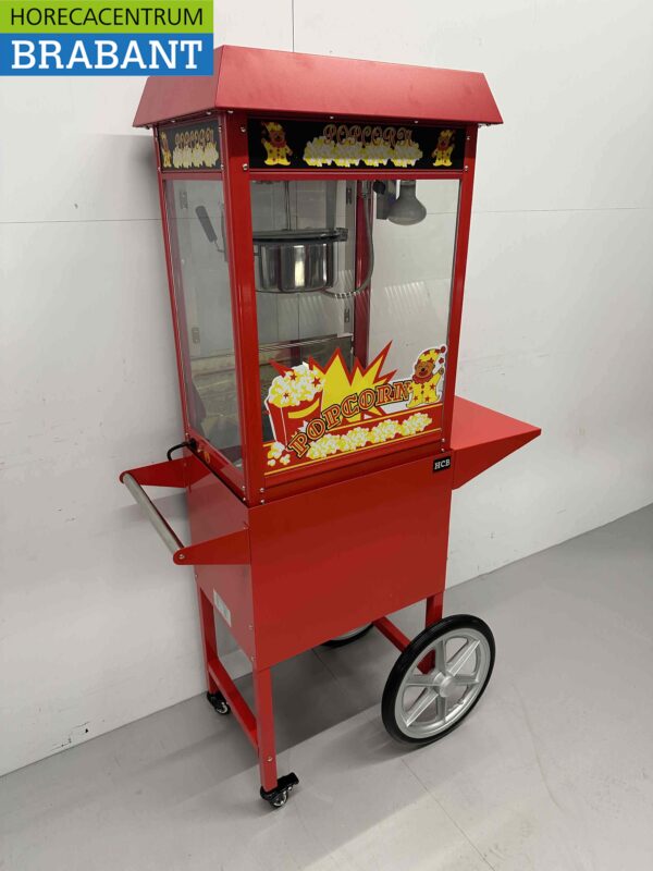 Luxe Popcornmachine Popcorn machine Rood met onderstel 230V Braderie Markt Horeca - Afbeelding 3