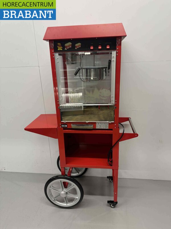 Luxe Popcornmachine Popcorn machine Rood met onderstel 230V Braderie Markt Horeca - Afbeelding 4