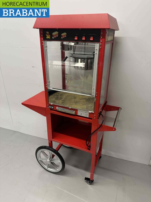 Luxe Popcornmachine Popcorn machine Rood met onderstel 230V Braderie Markt Horeca - Afbeelding 5