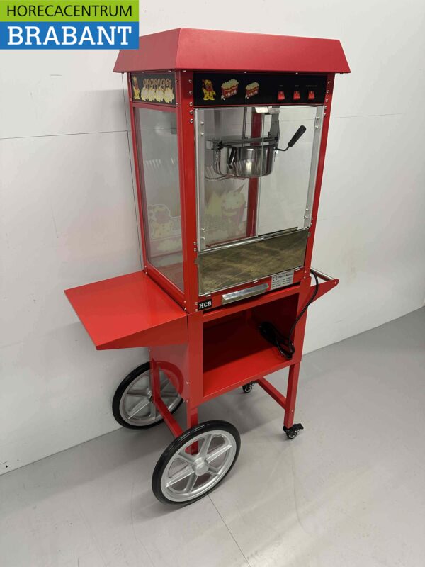 Luxe Popcornmachine Popcorn machine Rood met onderstel 230V Braderie Markt Horeca - Afbeelding 6