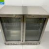 RVS Backbar Barkoeling Glazen klapdeuren 218 liter 90 cm 230V Horeca