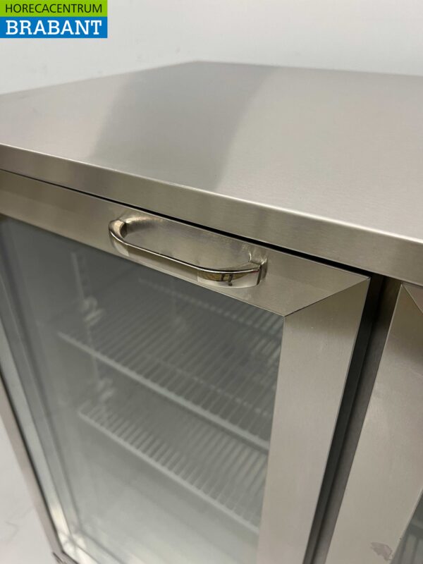 RVS Backbar Barkoeling Glazen klapdeuren 218 liter 90 cm 230V Horeca - Afbeelding 5