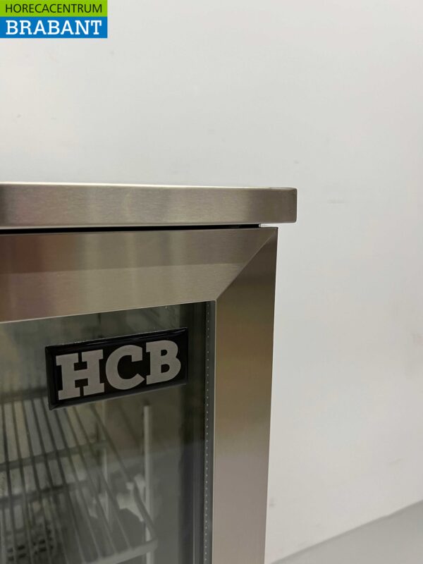 RVS Backbar Barkoeling Glazen klapdeuren 218 liter 90 cm 230V Horeca - Afbeelding 6