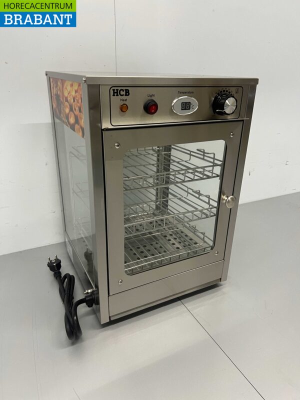 RVS Warmhoudvitrine Warmtevitrine 35,5 cm 230V Horeca - Afbeelding 3