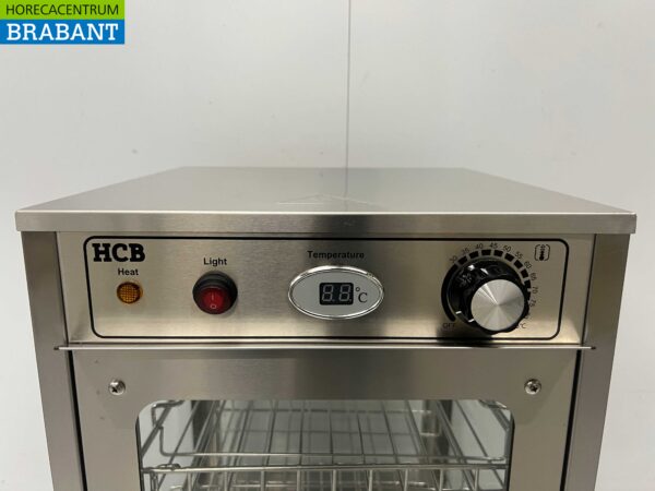 RVS Warmhoudvitrine Warmtevitrine 35,5 cm 230V Horeca - Afbeelding 4