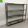 RVS Opbergrek Rek Stelling Premium-line 200 x 40 x 180 cm Horeca - Afbeelding 2