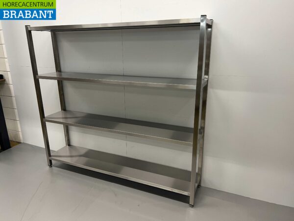 RVS Opbergrek Rek Stelling Premium-line 200 x 40 x 180 cm Horeca - Afbeelding 3