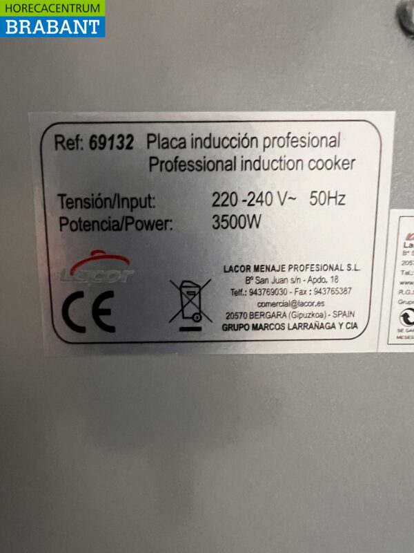 RVS Lacor Inductie fornuis kookplaat 3,5 kW 230V Horeca - Afbeelding 4