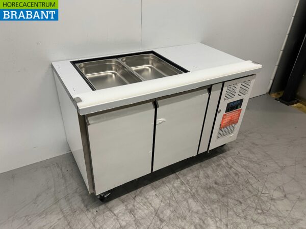 RVS Polar Koelwerkbank Saladette 2 deuren 136 cm 230V Horeca - Afbeelding 2