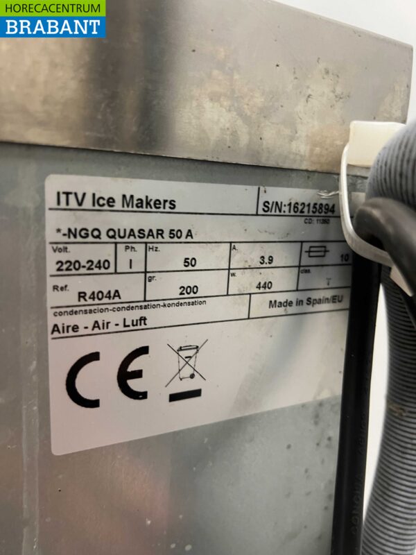RVS ITV Quasar ijsblokjesmachine ijsklontjesmachine 48 kg p/d 230V Horeca - Afbeelding 5