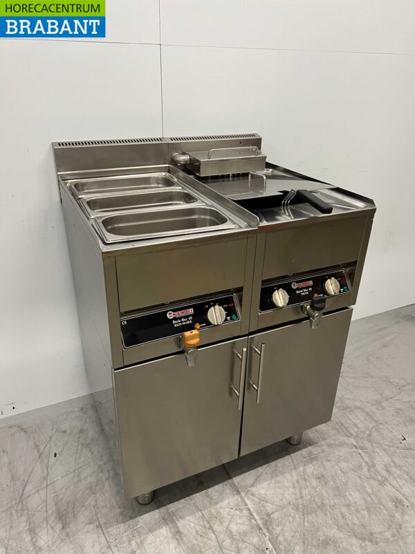 RVS Hendi Cookersystem Baklijn met Frituur 10L en Bain Marie 74 cm Horeca - Afbeelding 2