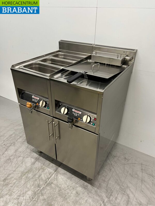 RVS Hendi Cookersystem Baklijn met Frituur 10L en Bain Marie 74 cm Horeca - Afbeelding 3