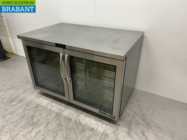 RVS Verrijdbare True Koelwerkbank 2 glasdeuren / glazen deuren 122,5 cm 230V Horeca - Afbeelding 3