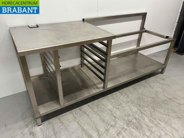 RVS Werktafel Tafel Onderstel 207,5 x 70 x 85 cm Horeca - Afbeelding 3