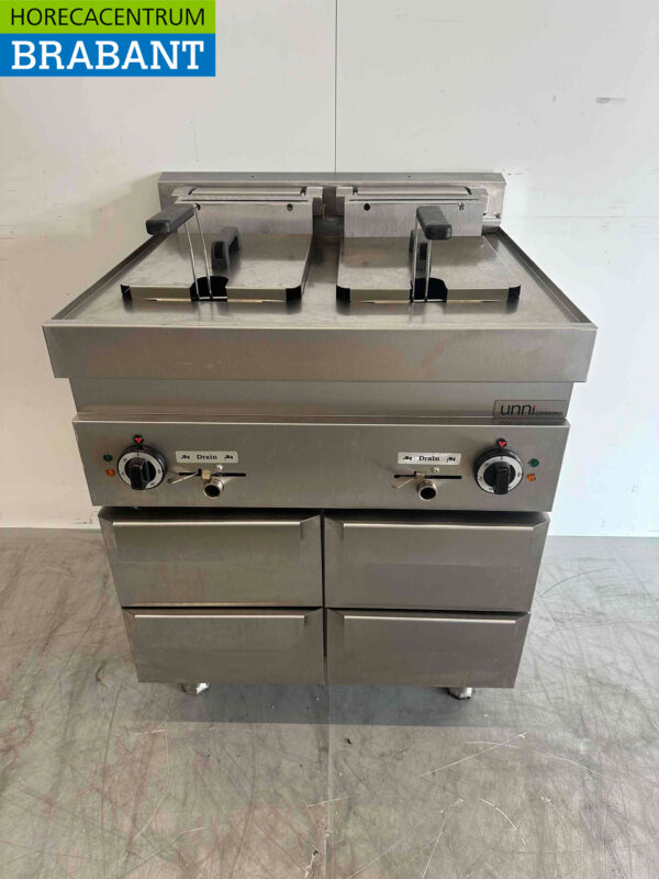 RVS Dubbele Friteuse Frituur 2 x 10 liter 400V Horeca