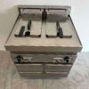 RVS Dubbele Friteuse Frituur 2 x 10 liter 400V Horeca - Afbeelding 2