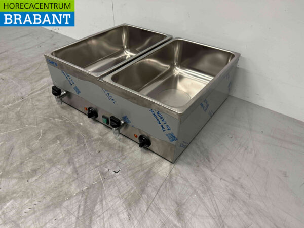 RVS Saro Bain marie 2 x 1/1 GN 230V Horeca - Afbeelding 2