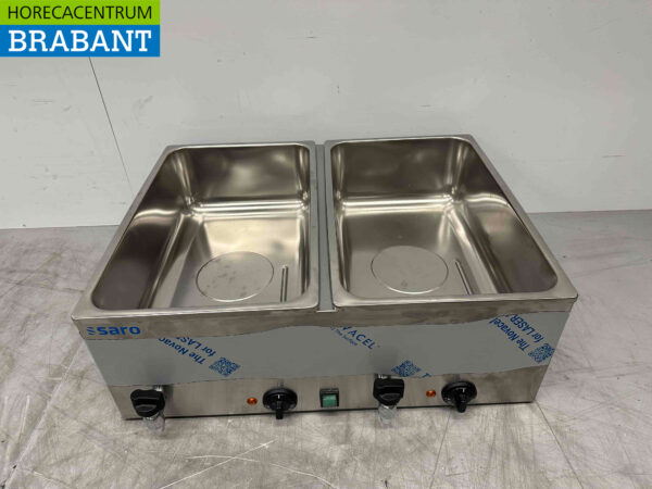 RVS Saro Bain marie 2 x 1/1 GN 230V Horeca - Afbeelding 4