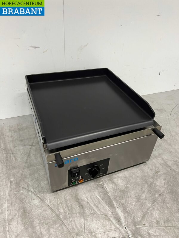 RVS Saro Grillplaat Bakplaat Glad 40 cm 230V Horeca - Afbeelding 2