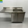 RVS Spoeltafel Spoelbak klapdeuren Premium-line 140 cm Horeca