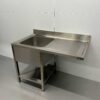 RVS Spoeltafel Spoelbak Premium-line Gelast model 120 cm Horeca - Afbeelding 3